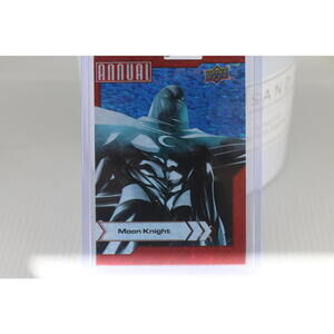 2022-23 Upper Deck Marvel Annual Moon Knight Blue Sparkle Trading Card